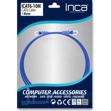 Inca ICAT6 -10M 1 Metre Mavi Patch Kablo