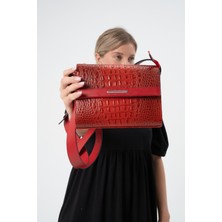 Kara Deri Karya Deri Hakiki Deri Kadın Çapraz Askılı Çanta 2375