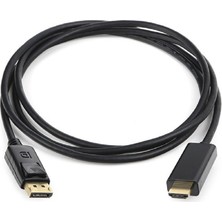 Displayport To HDMI Kablo Display Port Çevirici Dönüştürücü 1.8 M