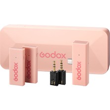 Godox Movelink Mini Kablosuz Mikrofon Kit2 (Type-C Uyumlu/pembe)