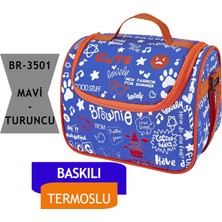 Brons Baskılı Beslenme Çantası Termoslu BR-3501