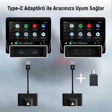 Polham Araç Içi Android Cihazlar Için Kablosuz Android Multimedya Carplay Adaptörü,wireless Çevirici