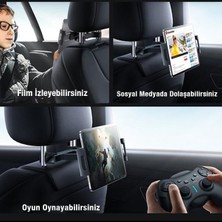 Baseus Araç Içi Arka Koltuk Için Telefon ve Tablet Tutucu, 360 Derece Dönebilen, Mesafe Ayarlamalı