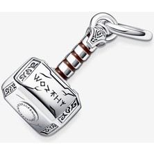 Wops 925 Ayar Gümüş Marvel The Avengers Thor’s Hammer Sallantılı Charm