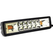 Off Road Çakarlı Beyaz LED Lamba 15CM Çok Modlu (2 Adet)