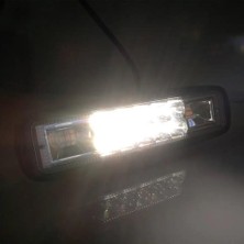 Off Road Çakarlı Beyaz LED Lamba 15CM Çok Modlu (2 Adet)