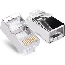 Wozlo Cat6 Metal RJ45 Jack Konnektör Uç Lan Ethernet Jak - 100 Adet