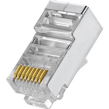 Wozlo Cat6 Metal RJ45 Jack Konnektör Uç Lan Ethernet Jak - 100 Adet