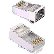 Wozlo Cat6 Metal RJ45 Jack Konnektör Uç Lan Ethernet Jak - 25 Adet