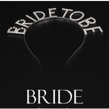 Colezium Kristal Taşlı Gümüş Renk Bride To Be Gelin Tacı (Clz)