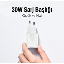 Westus 30W Type-C Girişli Pd Ultra Hızlı Samsung S21 -S22-NOTE20 Uyumlu Şarj Aleti Adaptör Başlık