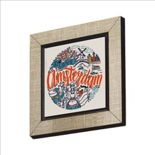 Sadrazam Amsterdam Sembolleri Baskılı Mdf  MAGNET(KRG-011)