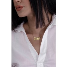 Nida Jewelry 925 Ayar Gümüş Çift Isim Kolye