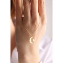 Nida Jewelry 925 Ayar Gümüş Hilal Peri Isim Kolye