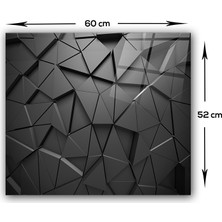 Decorita Antrasit Kristal | Cam Ocak Arkası Koruyucu | 52cm x 60cm