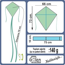 Gülen Uçurtma / Hışır Elmas Uçurtma İki Renk / Kırmızı-Beyaz