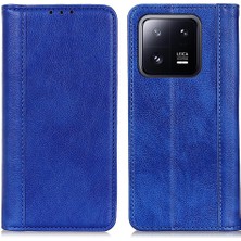 Lr Joyful Xiaomi 13 Pro 5g Bölünmüş Deri Kılıftelefon Kılıfı Litchi Doku  Manyetik Otomatik Absorbed Kabuk Koruma Kılıf (Yurt Dışından)