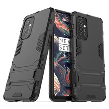 Microcase Oneplus 9 Pro Alfa Serisi Armor Standlı Perfect Koruma Kılıf Siyah