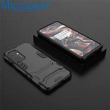 Microcase Oneplus 9 Pro Alfa Serisi Armor Standlı Perfect Koruma Kılıf Siyah