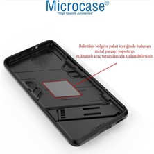 Microcase Oneplus Ace Pro 5g - Oneplus 10T 5g Matrix Serisi Armor Standlı Perfect Koruma Kılıf -Siyah