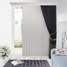 Perhal Yeni Model Şantuk Desenli Kırışmayan Etekleri Kurşunlu 1-3 Sık Pile Son Moda Tül Perde