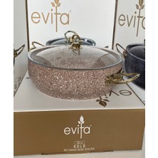 Evita 28 cm Bio Granit Basık Tencere