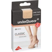 Underwear Soket Çorap 20 Den, Şampanya Standart Beden