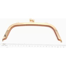 Angel Çanta Aksesuar 21.5 cm Light Gold Oval Köşe Çanta Klipsi Çanta Bursu