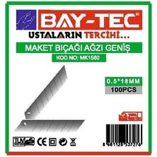 Bay-Tec MK1560 Maket Bıçağı Falçata Yedek Geniş Ucu 0,5 x 18 mm 10'lu