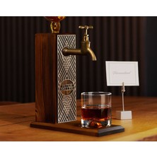 Bk Gift Kişiye Özel Kabartma Isimli Musluklu Ahşap Içki Standı, Viski Çeşmesi, Doğum Günü Hediyesi, Ev Hediyesi, Içecek Dispenseri-69