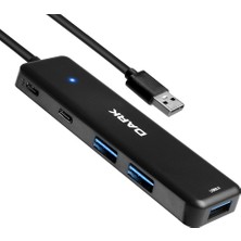 Dark Connect Master X5C Usb3.2 Gen 1 Type-A To 3 Port Usb-A & 1 Port Type-C 2.0 / 1x Type-C Charge (DK-AC-USB347)