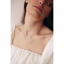 Nida Jewelry 925 Ayar Gümüş Sonsuzluk Çift İsim Kolye