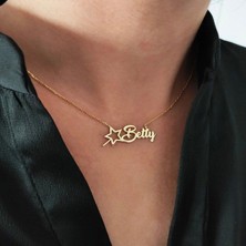 Nida Jewelry 925 Ayar Gümüş Sihirli Değnek İsim Kolye