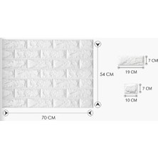 Renkli Duvarlar 70X54 CM(0.37M2) Kendinden Yapışkanlı Esnek Köpük Taş Desen Duvar Kağıdı Paneli