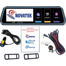 Novatek NT910+64GB Hafıza Kartlı 10 Inç Dokunmatik 2.5d Kırvrımlı IPS Ekran Çift Yön Dikiz Aynalı Araç Kamerası