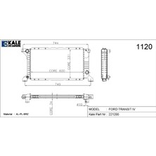 Kale Radyatör Transıt T12/15/19 1 Sıra 92VT8005AA 0206151AB