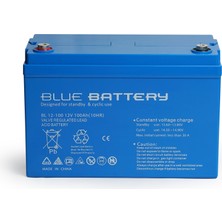 Blue Battery 12 Volt 100 Amper  Bakımsız Kuru Akü , Ups Aküsü