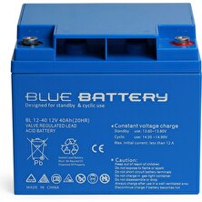 Blue Battery 12 Volt 40 Amper  Bakımsız Kuru Akü , Ups Aküsü