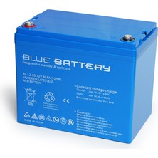 Blue Battery 12 Volt 80 Amper Bakımsız Kuru  Akü , Ups Aküsü