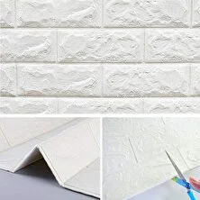 Renkli Duvarlar 70X23CM(0,17M2) Tuğla Desen Kendinden Yapışkanlı 3D Duvar Kağıdı Kaplama Paneli