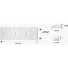 Renkli Duvarlar 70X23CM(0,17M2) Tuğla Desen Kendinden Yapışkanlı 3D Duvar Kağıdı Kaplama Paneli