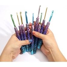 Yumakça Örgü Tığ Seti | Mor Le-48 9 Adet