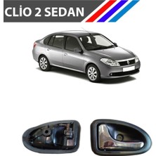 Otozet Clio 2 Sedan Kasa Iç Açma Kolu Sol Sürücü Tarafı Parlak Krom Detaylı