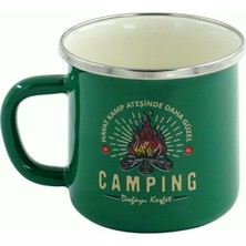 Orcamp Retro Emaye Kupa Bardak Camping 330 cc ( Yeşil )