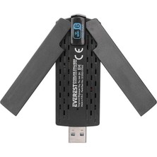 Everest Everlınk EWA1800 1800MBPS 2.4ghz/5ghz Wıfı-6 AX1800 RTL8832 2*3.5dbi Usb3.0 Kablosuz Adaptör