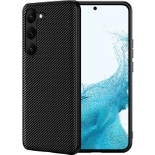 Cool-M For Samsung Galaxy S23 Karbon Fiber Doku Koruyucu Telefon Kılıfı Pu Deri Kaplamalı Pc Ultra Ince Dalgalı Telefon Kapağı (Yurt Dışından)