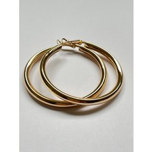 Rupen Kraft Kararmaz Hafif Halka Küpe ( 5,5 Cm)