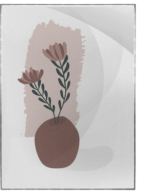 SHOP365 Yapraklar ve Şekiller Karışık Renkler Modern Poster P-000879