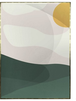 SHOP365 Ay Güneş ve Toprak Renkleri Modern Poster P-001256