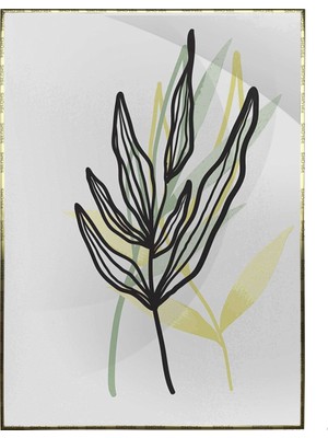 SHOP365 Yapraklar ve Şekiller Modern Poster P-001280